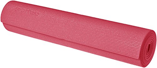AmazonBasics Esterilla de yoga y entrenamiento con correa de transporte, 0,63 cm, rosa